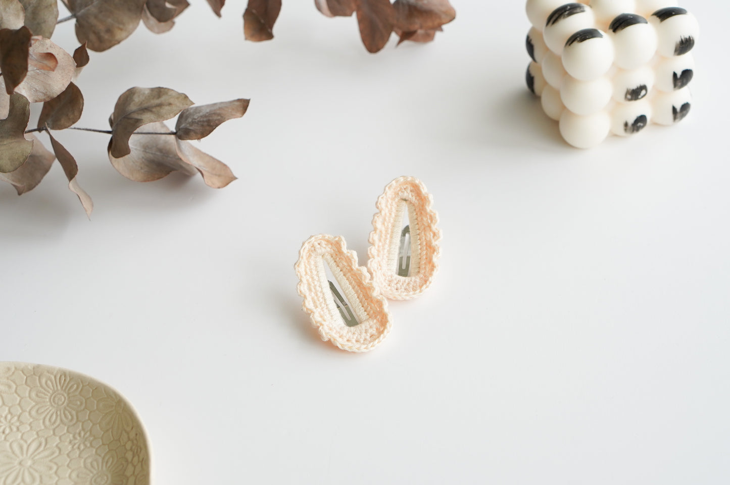 Crochet Hair Clips - Pastel Petals
