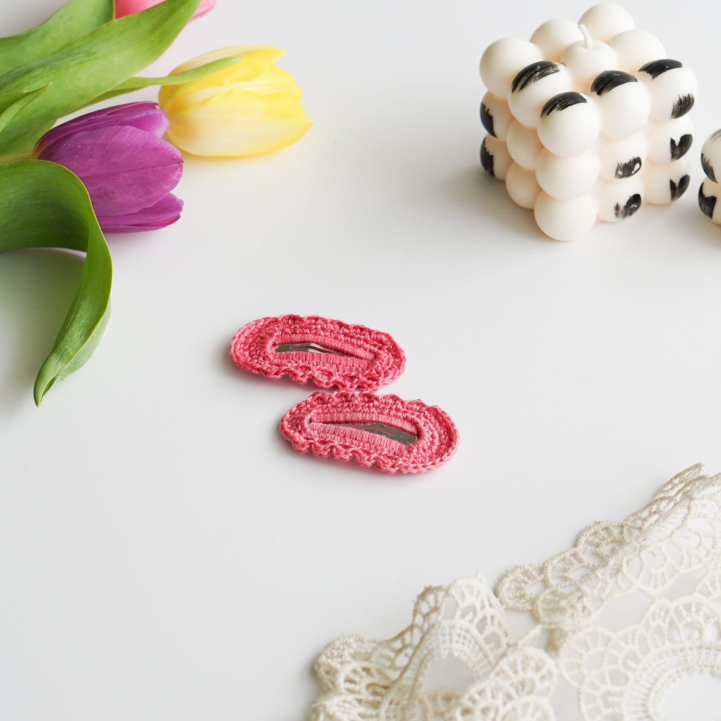 Crochet Hair Clips- Ombré