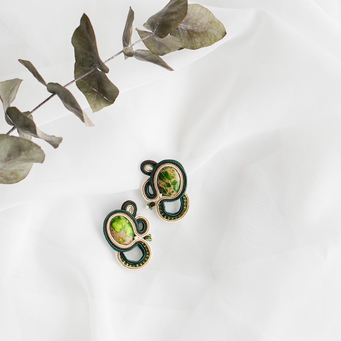 Soutache Earrings- Forest
