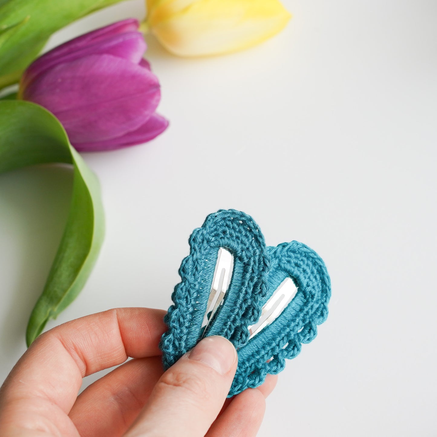 Crochet Hair Clips- Ombré
