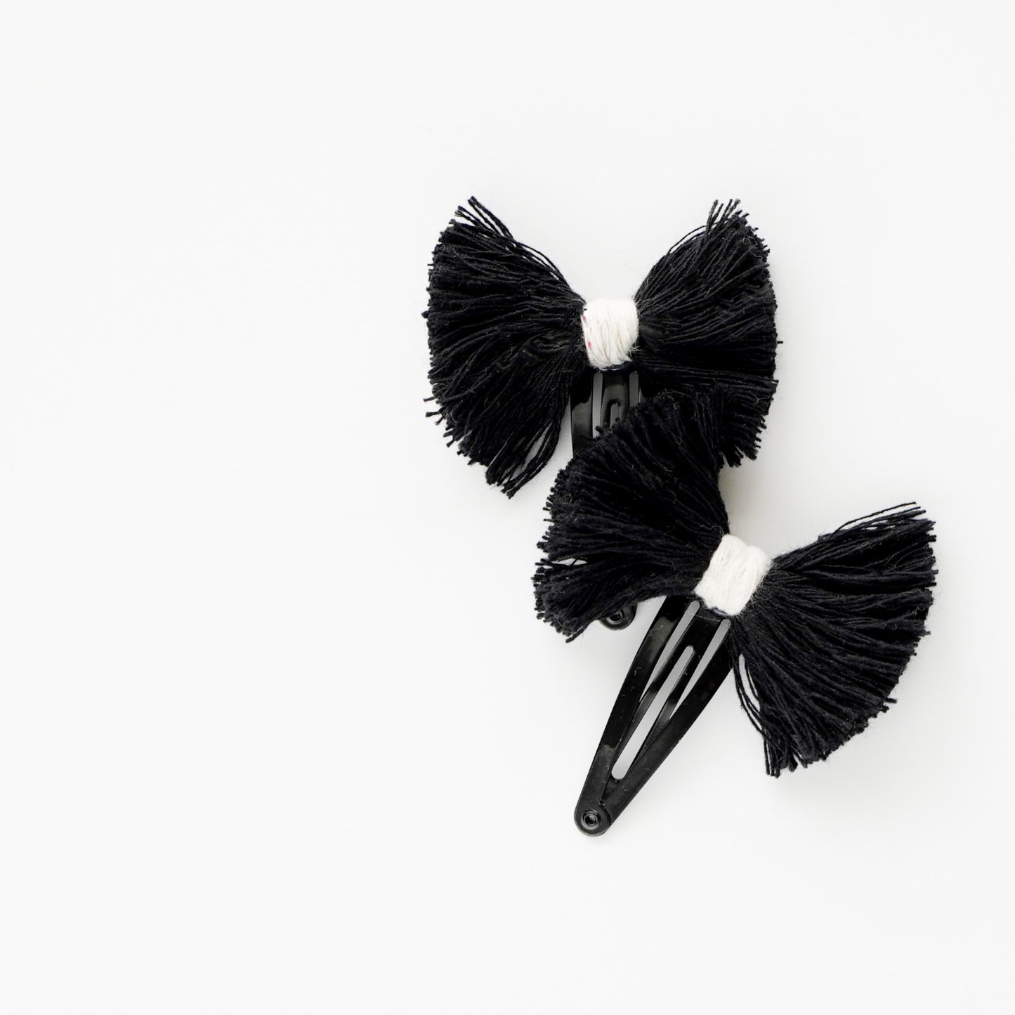 Upcycled Hair Clips fluffy- Shades of Grey