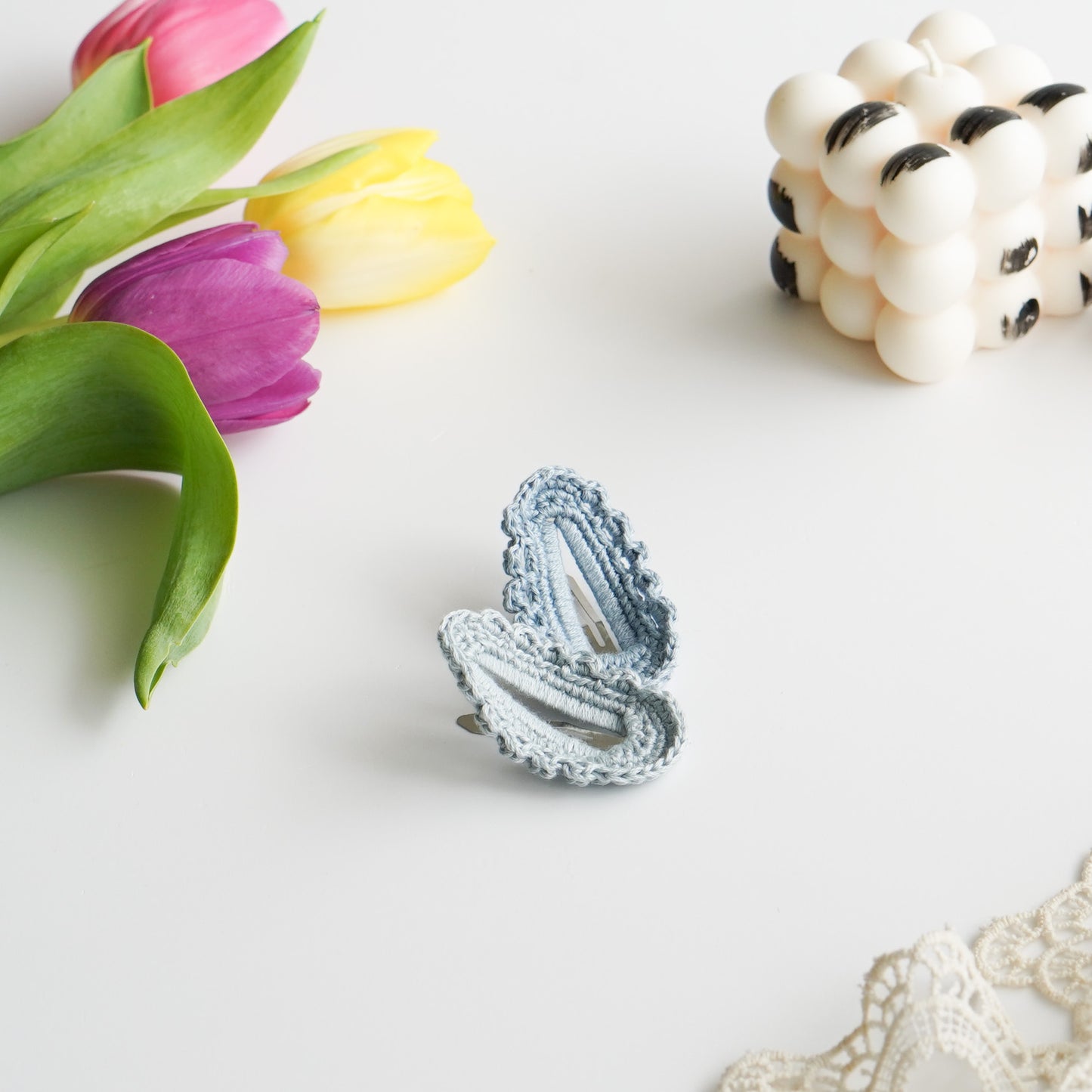 Crochet Hair Clips- Ombré