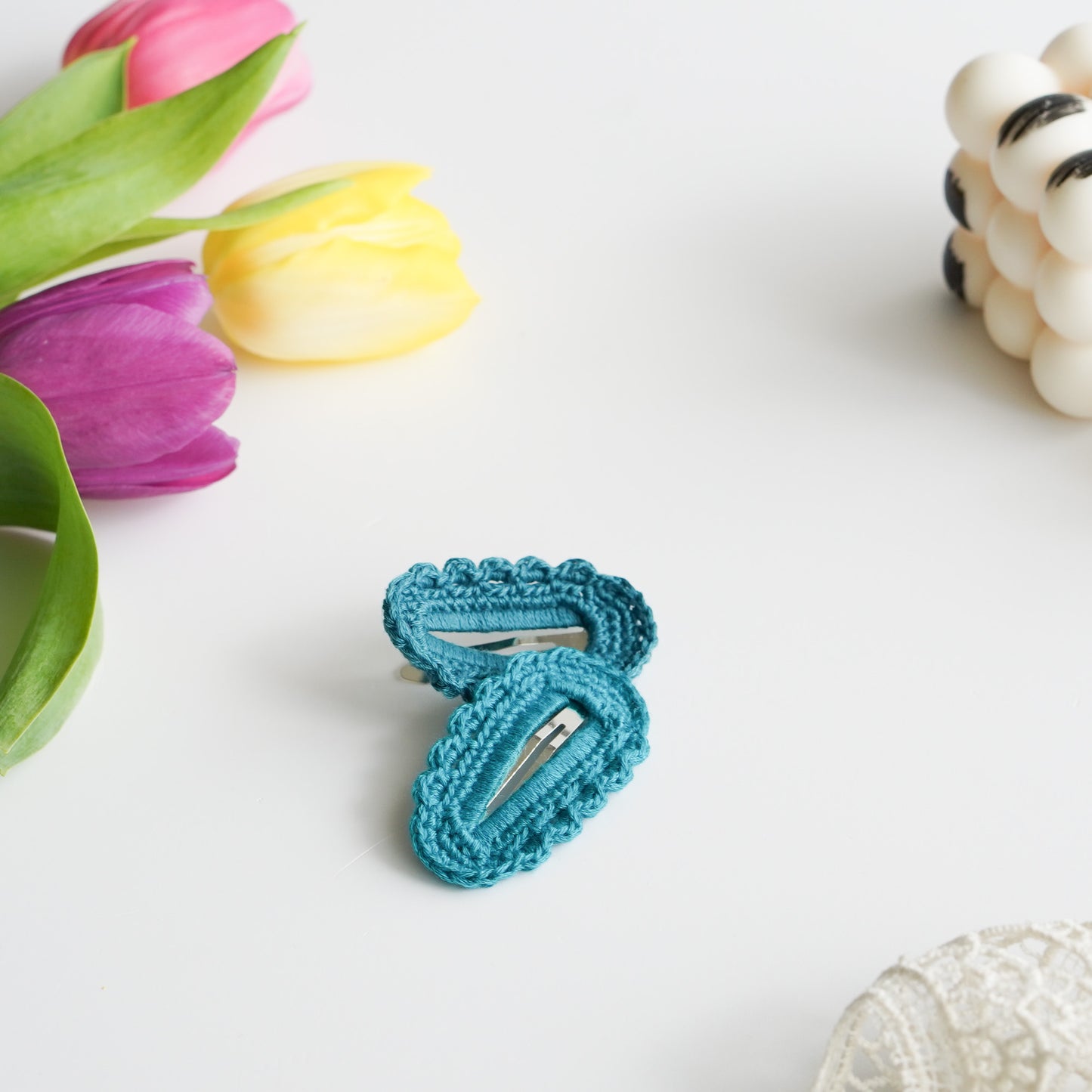 Crochet Hair Clips- Ombré