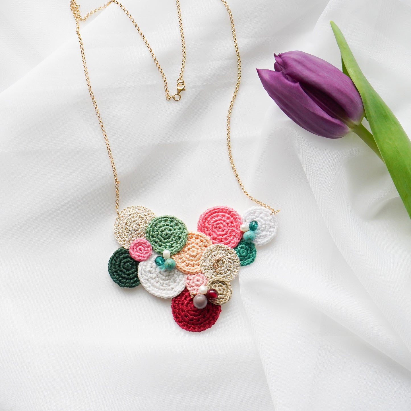 Boubles Crochet Necklace Summer Bouquet
