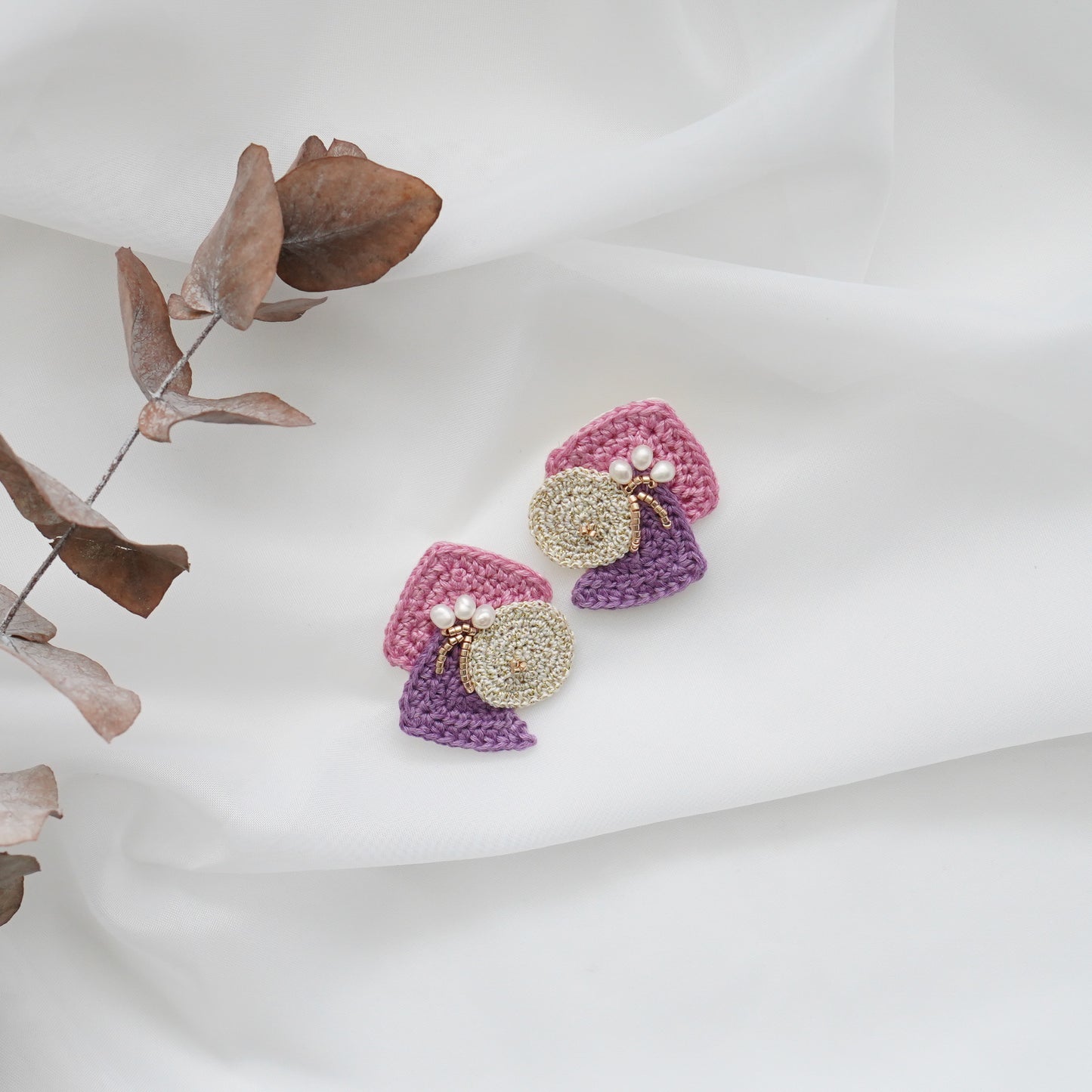 Geometry Crochet Earrings Lilac