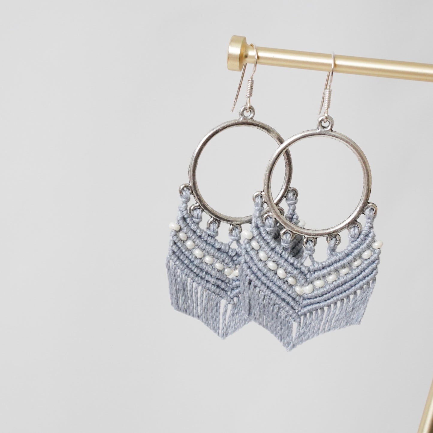 Micro Macramé Earrings Beads