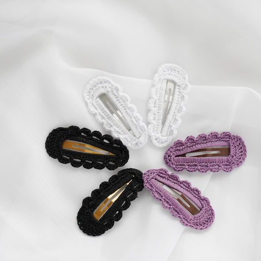 Crochet Hair Clips - Drop Shape Maxi