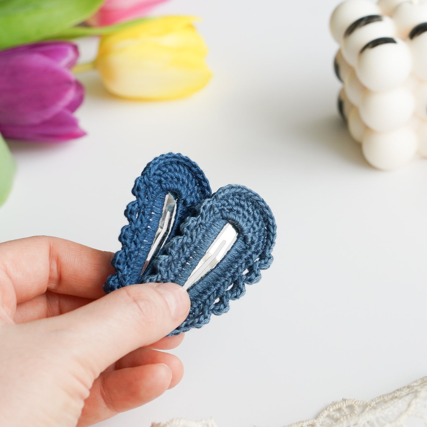 Crochet Hair Clips- Ombré